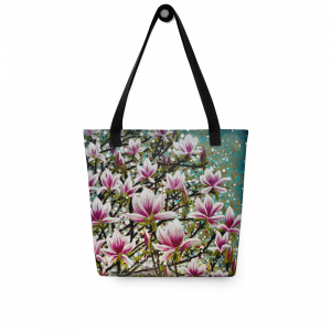 Magnolia Celestia – Floral Art Tote Bag - Image 4